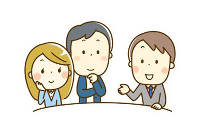 相談する男女のイメージ画像