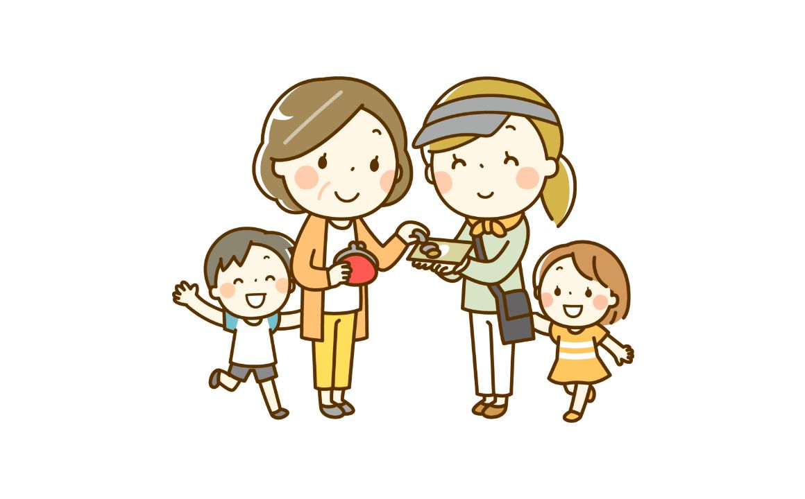 寄附をしてもらうイラスト